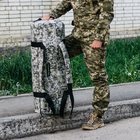 Військова баул сумка, армійський баул Оксфорд піксель з клапаном 100 л тактичний баул, тактичний баул-рюкзак - зображення 5