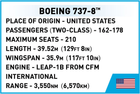 Klocki konstrukcyjne Cobi Technika Boeing 737-8 340 szt. (5902251266080) - obraz 7