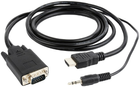 Adapter Cablexpert HDMI to VGA and audio 3 m (A-HDMI-VGA-03-10) - obraz 2