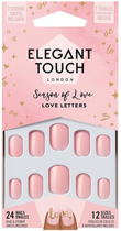Sztuczne paznokcie Elegant Touch Luxe Looks Nails With Glue Squoval Limited Ed Love Letters 24 szt (5011522169255) - obraz 1