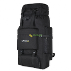 Туристичний тактичний рюкзак з розсувним дном на 85 л 85х36х16 см Чорний (25209) - зображення 5