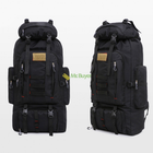 Туристический тактический рюкзак на 80 л 83х35х18 см Черный (25213) - изображение 9