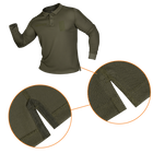 Поло футболка тактична чоловіча з довгим рукавом для силових структур CM Оліва (7368), XL TR_7368-XL - зображення 5