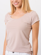 Koszulka damska bawełniana Zaiia ZATS06 36 Beżowa (8222386429752) - obraz 4