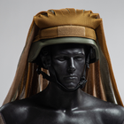 Накидка на голову или шлем маскировочная тактическая универсальная для силовых структур Хаки + Койот TR_Net-100HK-DG - изображение 5