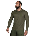 Поло футболка тактическая мужская с длинным рукавом для силовых структур CM Олива (7368), XXL TR_7368-XXL - изображение 2