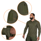 Поло футболка тактическая мужская с длинным рукавом для силовых структур CM Олива (7368), XXL TR_7368-XXL - изображение 4