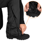 Штани тактичні зимові чоловічі утеплені штани для силових структур Patrol Taslan Чорні (7357), S TR_7357-S - зображення 8