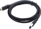 Kabel Cablexpert USB 3.0 AM - CM 0.1 m Czarny (CCP-USB3-AMCM-0.1M) - obraz 1