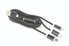 Кабель Cablexpert USB - Apple Lightning/MicroUSB/USB Type-C 1 м Black (CC-USB2-AM31-1M) - зображення 2