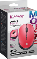 Mysz Defender Auris MB-027 Bezprzewodowy Czerwony (4745090821796) - obraz 5