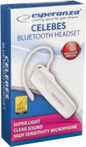 Zestaw słuchawkowy Bluetooth Esperanza EH184W Celebes Biały (5901299947531) - obraz 2