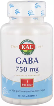 Suplement diety KAL Gaba 750 mg 90 tabletek (0021245560388) - obraz 1