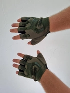 Тактические перчатки без пальцев Mechanix Mpact Олива 2XL - изображение 3