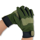 Перчатки тактические с закрытыми пальцами размер L зелёный - изображение 3