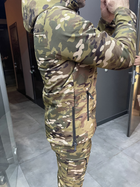 Куртка тактическая на флисе, Мультикам, размер XL, подкладка - флис, демисезонная флисовая куртка для военных - изображение 4