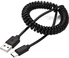 Kabel spiralny Cablexpert USB 2.0 Type-A (M) - Type-C (M) 1.8 m (CC-USB2C-AMCM-6) - obraz 1