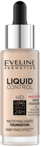 Тональна основа для обличчя Eveline Cosmetics Liquid Control HD з піпеткою 002 Soft Porcelain 32 ml (5903416048541) - зображення 1