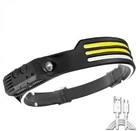 Аккумуляторный налобный фонарь COBA CB-689-3 с датчиком движения и красным светом
