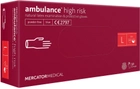 Перчатки синие Mercator Medical Ambulance high risk латексные неопудренные прочные L RD10011004 - изображение 1