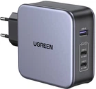 Зарядний пристрій Ugreen CD289 3xUSB 140W GaN (2xUSB-C+USB-A) with C to C Cable 1.5 м Gray (90549_WV)