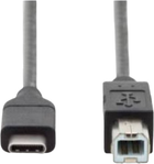 Kabel Digitus Typ USB Type-C – USB Type-B 1.8 m Black (4016032437536) - obraz 2