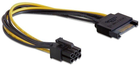 Kabel Delock Power SATA 15 pin – PCI-Express 6 Pin 0.21 m Black (4043619829248) - obraz 2