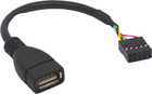 Kabel Delock USB AF Pin Header – USB 2.0 0.2 m Black (4043619832910)