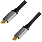 Кабель Logilink USB Type-C – USB Type-C 4K 60 Гц 1 м Aluminium Black (4052792062274) - зображення 1