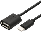 Кабель TB OTG USB AF – USB Type-C 15 см Black (5901500509251) - зображення 1