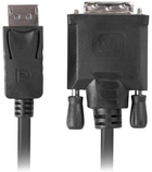 Kabel Lanberg DisplayPort v1.2 – DVI-D (24+1) 1.8 m Black (5901969416411) - obraz 1