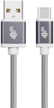 Kabel TB USB Type-A – USB Type-C 1.5 m Silver (5902002065191) - obraz 1