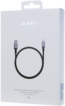 Kabel Aukey Quick Charge USB Type-C – USB Type-C 3A 2 m Black (5902666661609) - obraz 2