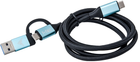 Kabel I-tec USB Type-C – USB Type-C + USB 3.0 1 m Black (8595611703089) - obraz 1