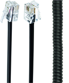 Kabel Gembird Spiral Cord RJ10 4P4C 2 m Black (8716309098038) - obraz 1