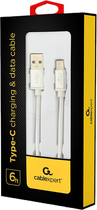 Kabel Gembird USB Type-A – USB Type-C 1.8 m Silver (8716309100762) - obraz 2