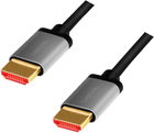 Kabel Logilink HDMI – HDMI 2.1 8K 60 Hz Aluminiowy 2 m Black (4052792062182) - obraz 1