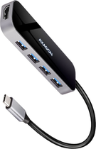 USB-hub Axagon 4 x USB-A + HDMI + USB-C 3.2 Gen 1 PD 100W 0.2 m (8595247907028) - obraz 1