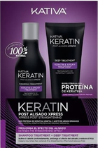 Zestaw do pielęgnacji włosów Kativa Keratin Post Smoothing Xpress szampon 250 ml + kuracja 200 ml (7750075052987) - obraz 1