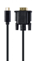 Kabel Gembird USB Type-C – VGA 1920x1080 60 Hz 1.8 m Black (8716309124140) - obraz 1