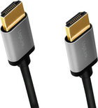 Kabel Logilink HDMI – HDMI 4K 60 Hz Aluminium 5 m Black (4052792062168) - obraz 1