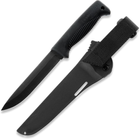 Нож Peltonen M95, покрытие cerakote black, черный, черный композитный чехол (FJP059) - изображение 4