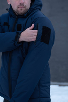 Куртка мужская зимняя ДСНС Thermo-Loft с липучками под шевроны темно-синий 3XL - изображение 4