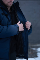 Куртка чоловіча зимова ДСНС Thermo-Loft з липучками під шеврони темно-синій XL - зображення 7
