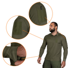 Поло футболка тактична тактична чоловіча з довгим рукавом для силових структур CM Оліва (7368), XXL - зображення 4