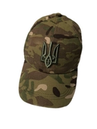 Кепка тактична мультикам, кепка військова, кепка з гербом - зображення 3