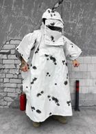 Антитепловизор накидка пончо защита от тепловизоров, плащ костюм от тепловизора дождевик пончо белый клякса - изображение 5