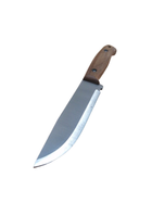 Туристический нож ADVENTURER CSHF, углеродистая сталь, ручка дуб, чехол кожа, лезвие 120мм BPS KNIVES - изображение 2