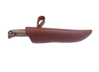 Туристический нож HK1 SSH, нержавеющая сталь, ручка орех, чехол кожа, лезвие 110мм BPS KNIVES - изображение 6