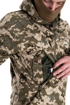 Військова водонепроникна дихаюча тепла тактична фліска-куртка Softshell M(46-48) Піксель - зображення 3